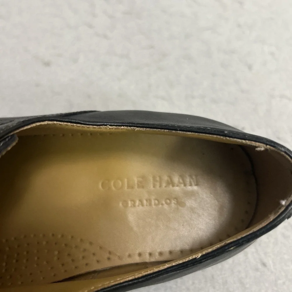 Cole Haan 9.5 M Grand OS Cap‎ Toe Oxford Black C12913 Lace Up Dress Shoes